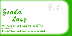 zsoka losz business card